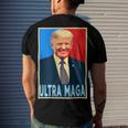 Ultra Maga President Donald Trump Gift Men's Crewneck Short Sleeve Back Print T-shirt Gifts for Him