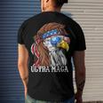 Ultra Maga Trump Sunglasses Eagle Head Usa Flag Bandana Men's Crewneck Short Sleeve Back Print T-shirt Gifts for Him