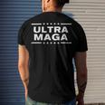 Ultra Maga United State Flag V4 Men's Crewneck Short Sleeve Back Print T-shirt Gifts for Him