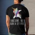 Unicorns Are Born In September Men's Crewneck Short Sleeve Back Print T-shirt Gifts for Him