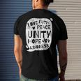 Unity Day Orange Peace Love Spread Kindness Men's Back Print T-shirt Gifts for Him