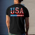 Usa Flag American 4Th Of July Merica America Flag Usa Men's Back Print T-shirt Gifts for Him