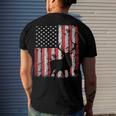 Usa Flag Day Deer Hunting 4Th July Patriotic Men's T-shirt Back Print Gifts for Him