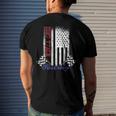 Vintage American Flag Dirt Track Racing Race Flag Men's Back Print T-shirt Gifts for Him