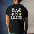Vintage Dad Of Ballers Baseball Softball Lover Men's Back Print T-shirt Gifts for Him