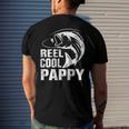 Vintage Reel Cool Pappy Fishing Fathers Day Men's Back Print T-shirt Gifts for Him