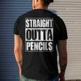 Vintage Straight Outta Pencils Men's Back Print T-shirt Gifts for Him