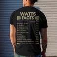 Watts Name Watts Facts Men's T-Shirt Back Print Gifts for Him