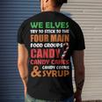 We Elves Try To Stick To The Four Main Food Groups Funny Christmas 608 Trending Shirt Men's Crewneck Short Sleeve Back Print T-shirt Gifts for Him