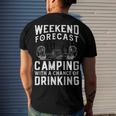 Weekend Forecast Camping With A Chance 22 Shirt Men's Crewneck Short Sleeve Back Print T-shirt Gifts for Him