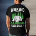 Weekend Forecast Camping With A Chance Of Drinking Funny Men's Crewneck Short Sleeve Back Print T-shirt Gifts for Him