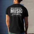 When Words Fail Music Speaks Musician Men's Back Print T-shirt Gifts for Him
