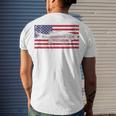 4Th Of July American Flag Bass Fish Usa Distressed Mens Dad Men's T-shirt Back Print Gifts for Him