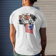 4Th Of July Fun American Flag Dalmatian Dog Lover Gift Men's Crewneck Short Sleeve Back Print T-shirt Gifts for Him