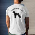 Mens Airedale Dad Airedale Terrier Owner Men's Back Print T-shirt Gifts for Him