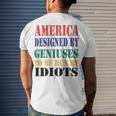 America Designed By Geniuses To Be Run By Idiots Impeach 46 Joe Biden Essential Tshirt Men's Crewneck Short Sleeve Back Print T-shirt Gifts for Him