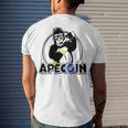 Apecoin Funny Men's Crewneck Short Sleeve Back Print T-shirt Gifts for Him