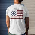 Barn Quilt July 4Th Vintage Usa Flag S Men's Back Print T-shirt Gifts for Him