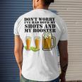 Beer Drinking Dont Worry Ive Had Both My Shots And Booster Men's Crewneck Short Sleeve Back Print T-shirt Gifts for Him