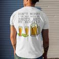 Beer Drinking Dont Worry Ive Had Both My Shots And Booster V2 Men's Crewneck Short Sleeve Back Print T-shirt Gifts for Him