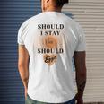 Best Seller Should I Stay Or Should Eggo Merchandise Men's Crewneck Short Sleeve Back Print T-shirt Gifts for Him