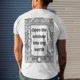 Black White Gothic Medieval Men's Crewneck Short Sleeve Back Print T-shirt Gifts for Him