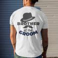 Brother Of The Groom Matching Bridal Party For Family Men's Crewneck Short Sleeve Back Print T-shirt Gifts for Him