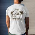 Camping Is In Tents Men's Crewneck Short Sleeve Back Print T-shirt Gifts for Him