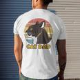 Cat Dad Fathers Day Men's Back Print T-shirt Gifts for Him