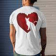 Cat Heart Shirt Cat Lovers Valentine Day Gifts For Couple Men's Crewneck Short Sleeve Back Print T-shirt Gifts for Him