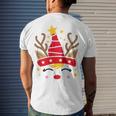 Christmas Unicorn Face Santicorn Cute V2 Men's Crewneck Short Sleeve Back Print T-shirt Gifts for Him