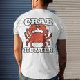 Crab Hunter Seafood Hunting Crabbing Lover Claws Shellfish Men's Back Print T-shirt Gifts for Him