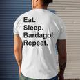 Eat Sleep Bardagol Repeat Men's Crewneck Short Sleeve Back Print T-shirt Gifts for Him