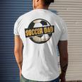 Football Soccer Dad Goalie Goaltender Sports Lover Men's Back Print T-shirt Gifts for Him