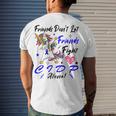 Friends Dont Let Friends Fight Chronic Inflammatory Demyelinating Polyneuropathy Cidp Alone Unicorn Blue Ribbon Cidp Support Cidp Awareness Men's Crewneck Short Sleeve Back Print T-shirt Gifts for Him