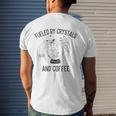 Fueled By Crystals And Coffee Witch Spells Chakra Men's Back Print T-shirt Gifts for Him