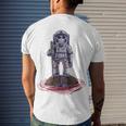 Funny Astronaut Monkey V3 Men's Crewneck Short Sleeve Back Print T-shirt Gifts for Him