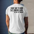 Funny I Want You To Know That Someone Cares Not Me But Someone V3 Men's Crewneck Short Sleeve Back Print T-shirt Gifts for Him