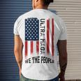 Funny Ultra Maga Vintage American Flag Ultramaga Retro Men's Crewneck Short Sleeve Back Print T-shirt Gifts for Him