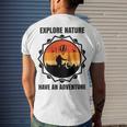 Go Explore Nature Have An Adventure Gift For Wilderness Camping Hiking Lovers Travel In The Wild Gift For Holidays Men's Crewneck Short Sleeve Back Print T-shirt Gifts for Him