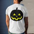 Happy Halloween Scary Black Pumpkin Pattern Men's Crewneck Short Sleeve Back Print T-shirt Gifts for Him