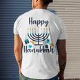 Happy Hanukkah Chanukah Pajama 893 Shirt Men's Crewneck Short Sleeve Back Print T-shirt Gifts for Him