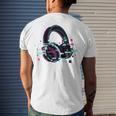 Headset Lover V2 Men's Crewneck Short Sleeve Back Print T-shirt Gifts for Him