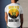 Hiking With My Puppy Good Day Men's Crewneck Short Sleeve Back Print T-shirt Gifts for Him