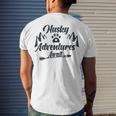 Husky Adventure Await Siberian Husky Adventures Hiking With Huskies Gift For Husky Lover V2 Men's Crewneck Short Sleeve Back Print T-shirt Gifts for Him