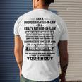 I Am A Proud Daughter In Law Of A Crazy Father In Law V2 Men's Crewneck Short Sleeve Back Print T-shirt Gifts for Him