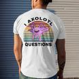 I Axlotl Questions Cute Axlotl V3 Men's Crewneck Short Sleeve Back Print T-shirt Gifts for Him