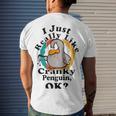 I Really Like Cranky Penguin Ok Men's Crewneck Short Sleeve Back Print T-shirt Gifts for Him