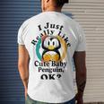 I Really Like Cute Baby Penguin Ok Men's Crewneck Short Sleeve Back Print T-shirt Gifts for Him