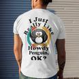 I Really Like Howdy Penguin Ok Men's Crewneck Short Sleeve Back Print T-shirt Gifts for Him